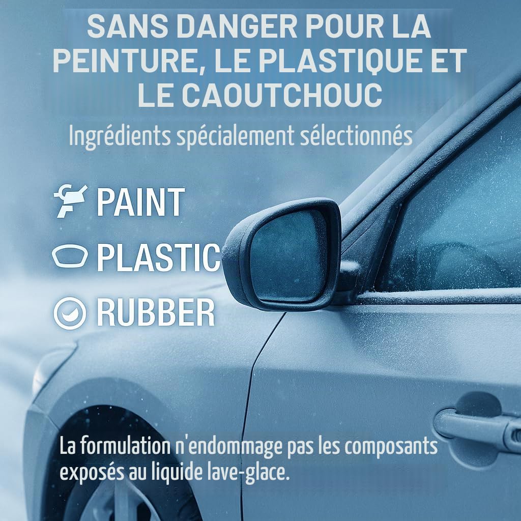 GiDeli Liquide antigel concentré pour pare-brise - 10 l - Protection contre le gel - 60 °C - Nettoyant pour pare-brise d'hiver