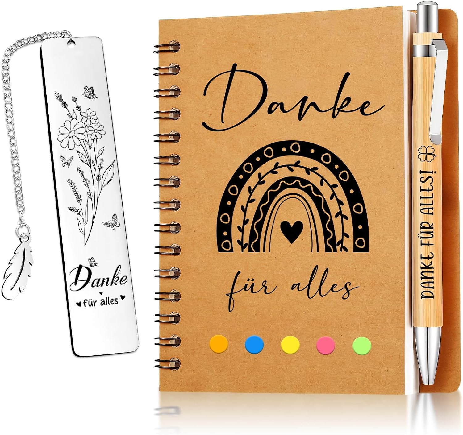 TUZELIYA Thank You Gifts Small 3-in-1 Thank You Gift Notebook - Thank You for Everything - Thank You Gift for Teachers Doctors Colleagues Women and Men
