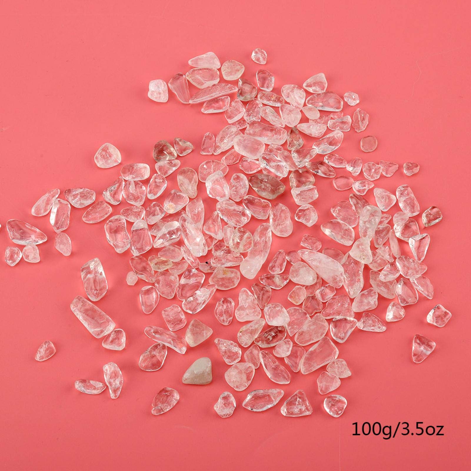Naturalny kryształowy kamień Tumbled Chips Kruszone kamienie Reiki Healing Quartz Crystals Kamienie o nieregularnym kształcie(White)