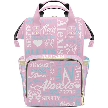 Personalized Blue Tote Bag Backpacks, Custom with Text Mommy Bag Gift for Boy