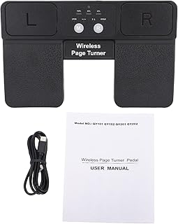 Alomejor Kablosuz Pedalı Sayfa Çevirici, Müzik Sayfası Çevirici, Piyano Gitar Tabletleri Akıllı Telefonlar Için, Şarj Edilebilir