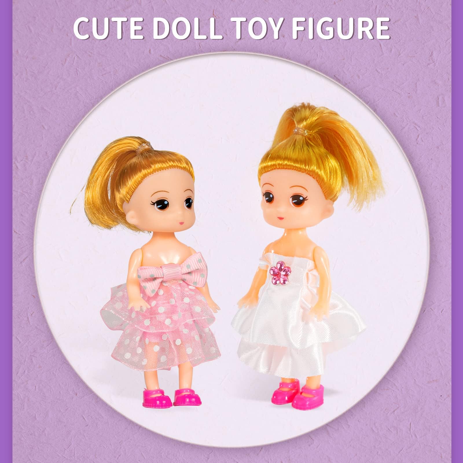 Doll House Toddler Toys for 3 4 5 6 Years Old for Girls - 3-Story 6 Rooms Playhouse with 2 Dolls Toy Figures, Dollhouse 7-8 for Girls, for Girl Boy Toys Age 3+ (6 ROOMS)