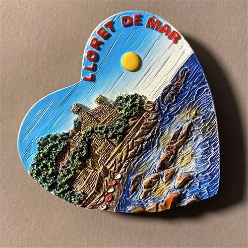 Miniatura 3 de Lloret de Mar Costa Brava España Imán para Refrigerador de Viaje Recuerdo 3D Decoración Nevera Pegatina Magnética Colección Artesanía