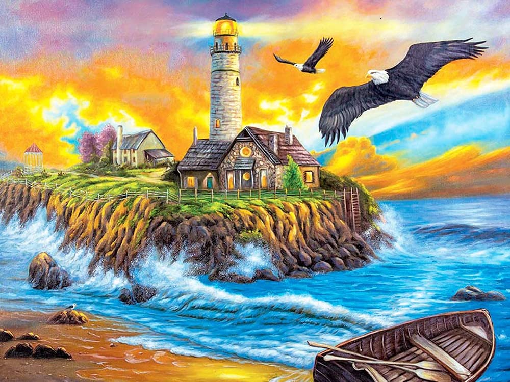 Hoobee Diamond Painting Aquila, Diamond Painting Kit Completo Animale, Pittura Diamante Fai Da Te, Punto Croce Kit Arte E Artigianato Per Casa E Pareti Decorazione 30x40 cm