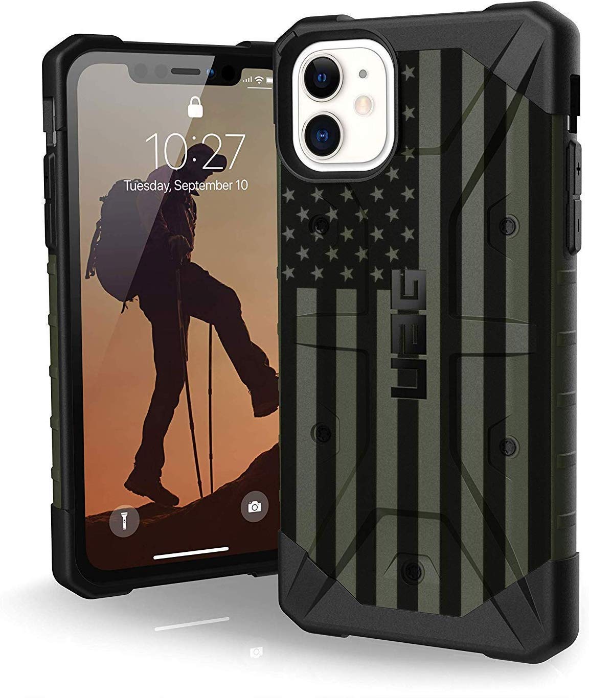 EGO TACTICAL UAG Urban Armor Gear Limited Edition Subdued Reverse American Flag ODG Pathfinder Case for iPhone 12 Mini 5.4" Screen Series
