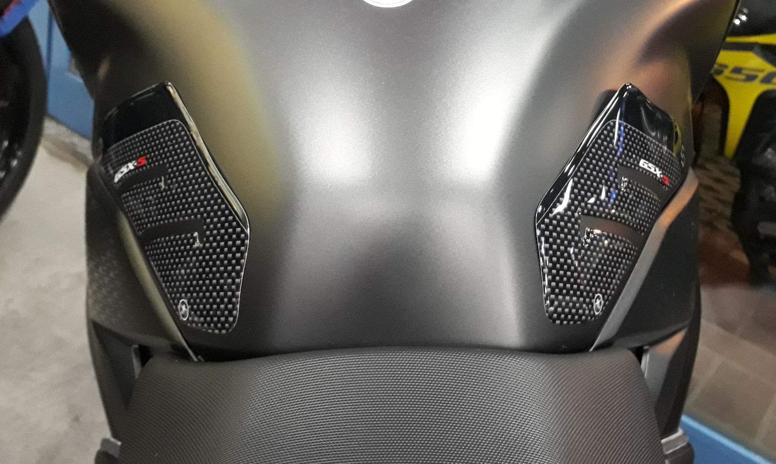 labelbike - Autocollants 3D Moto Protection et Décoration Latéraux en Résine Compatible avec Suzuki GSXS GSX-S 750 Carbon