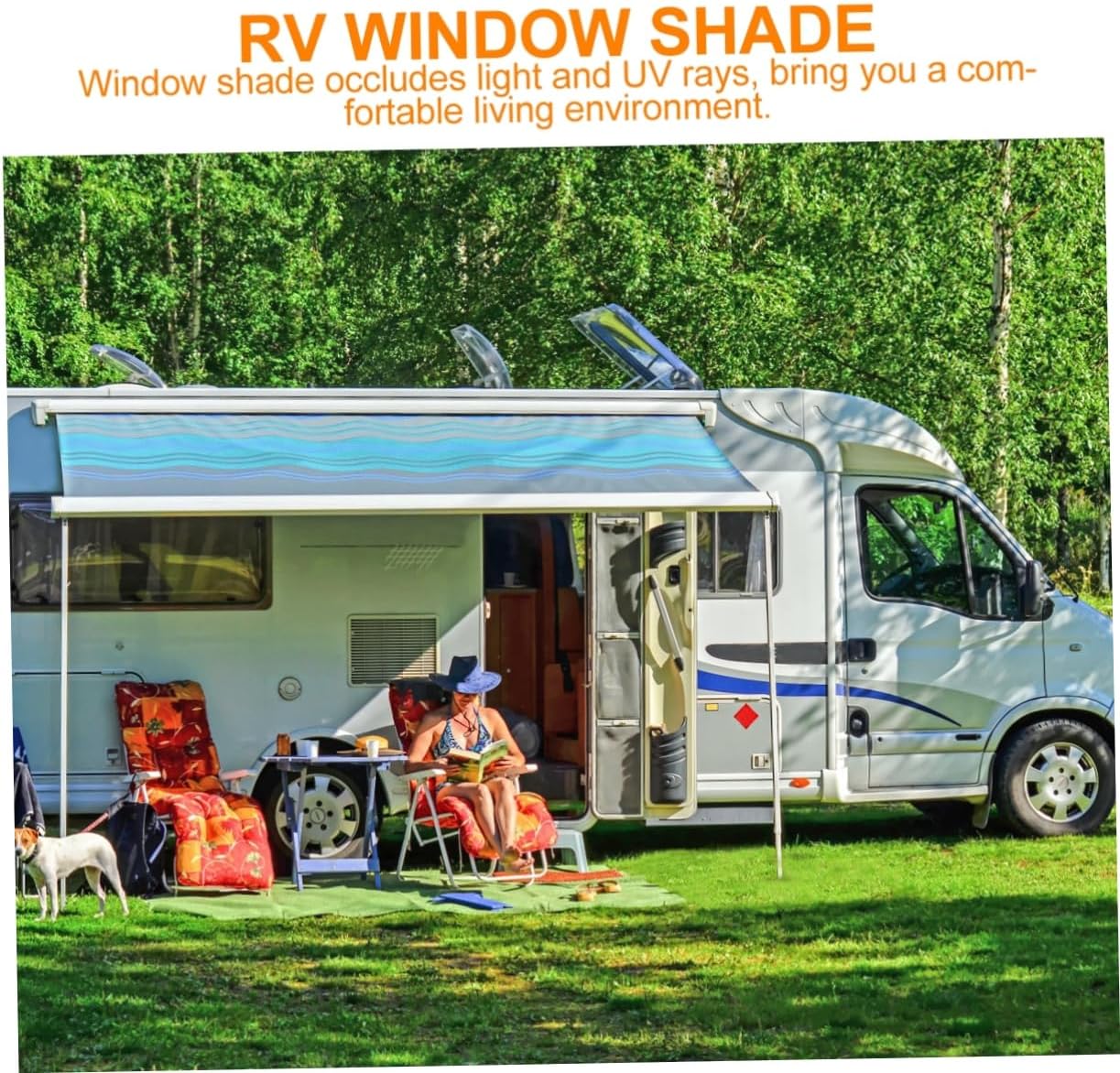 Unomor Rv Window Shade Cover Sunshade Privacy Screen for Camper Blocks Rays Stylish Design for Enhanced Comfort Rvs and Travel Trailers