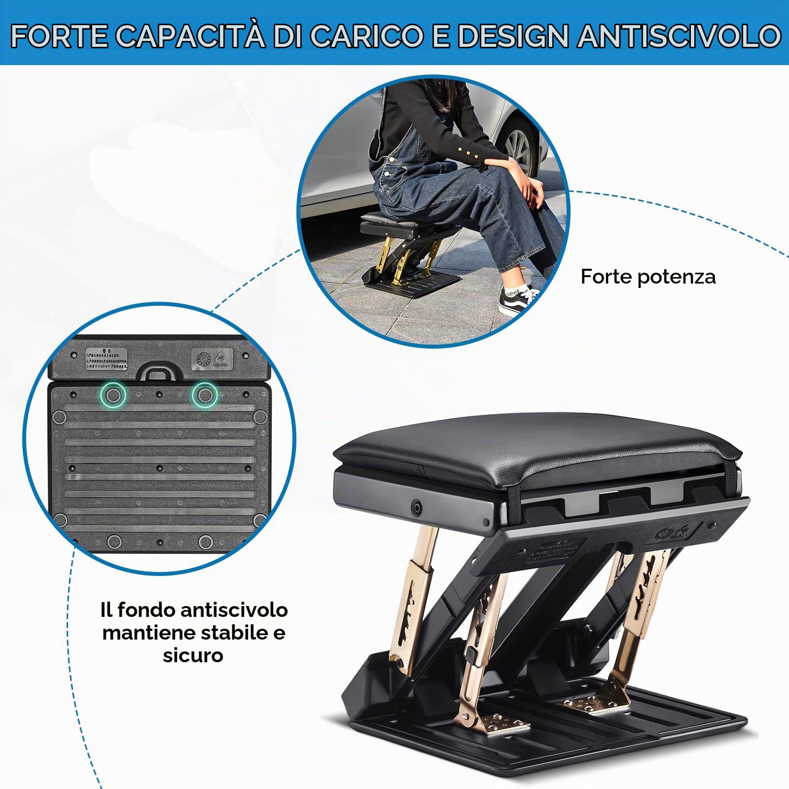 Poggiapiedi da Scrivania, Aomdom Poggia Piedi per Scrivania Regolabile con Funzione di Massaggio, Appoggia Piedi da Scrivania Ergonomico con Morbido Cuscino, Carico 120 lbs, per l'home Office