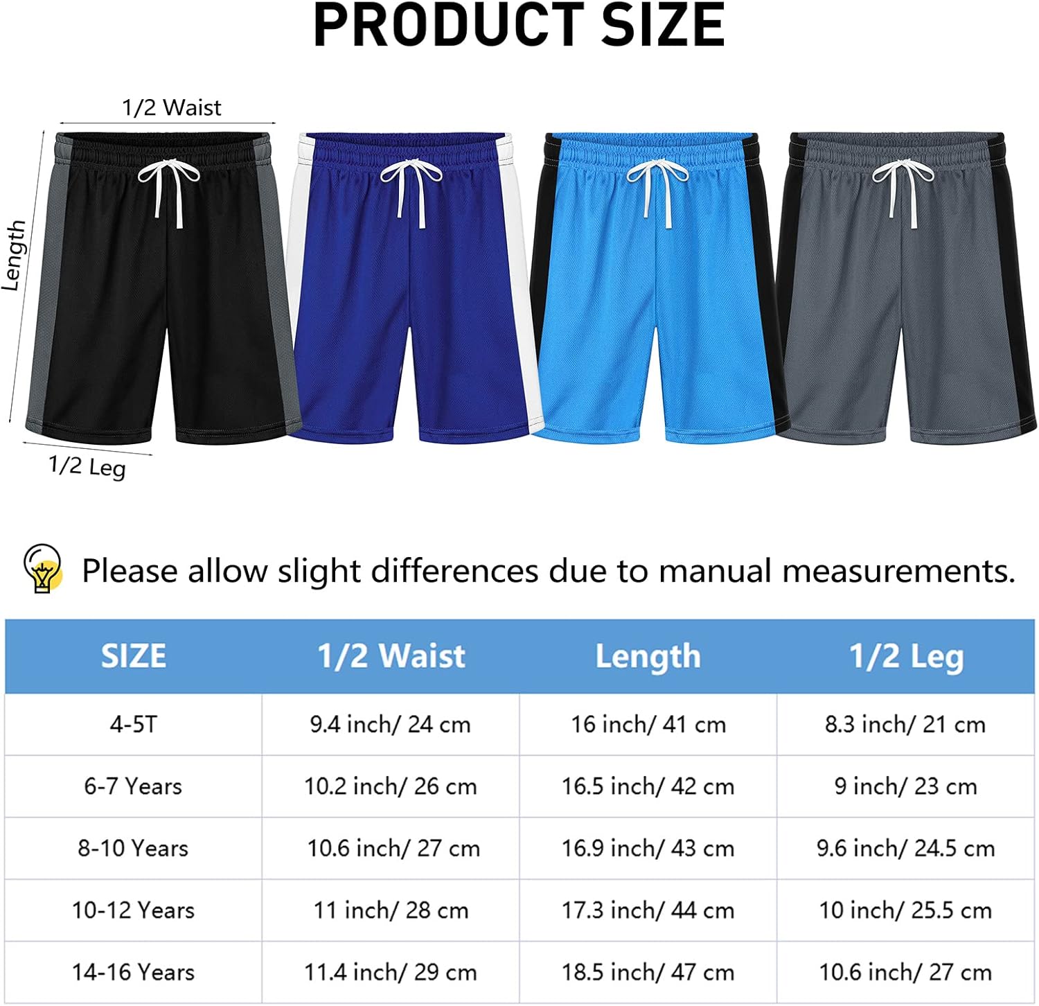 Miniatura 2 de Resinta 4 Pack Boys' Athletic Running Shorts Quick-Dry Sports Shorts Active Mesh Shorts for Workout Training Gym