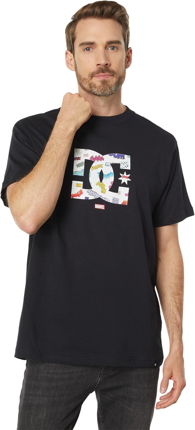 DC Men's Deadpool Wham Star Short Sleeve Tee Shirt