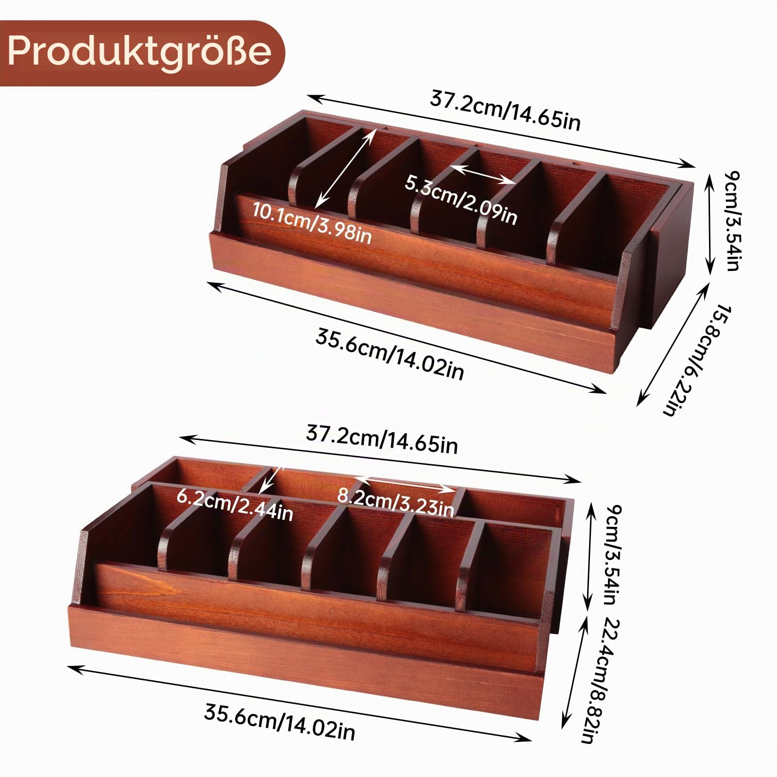 Gürtel Aufbewahrung, 10 Fächer Gürtelorganizer für Closet Drawer, Gürtel-Aufbewahrungsbox Ausstellungsständer für Männer Frauen, Braun