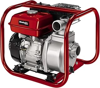 Einhell Pompe d’évacuation thermique GC-PW 46 (4.6 kW, moteur 4 temps, maximum de 23 000 litres par heure, réservoir de 3.6 litres, vendue avec adaptateurs raccord pour tuyau/raccord fileté AG)