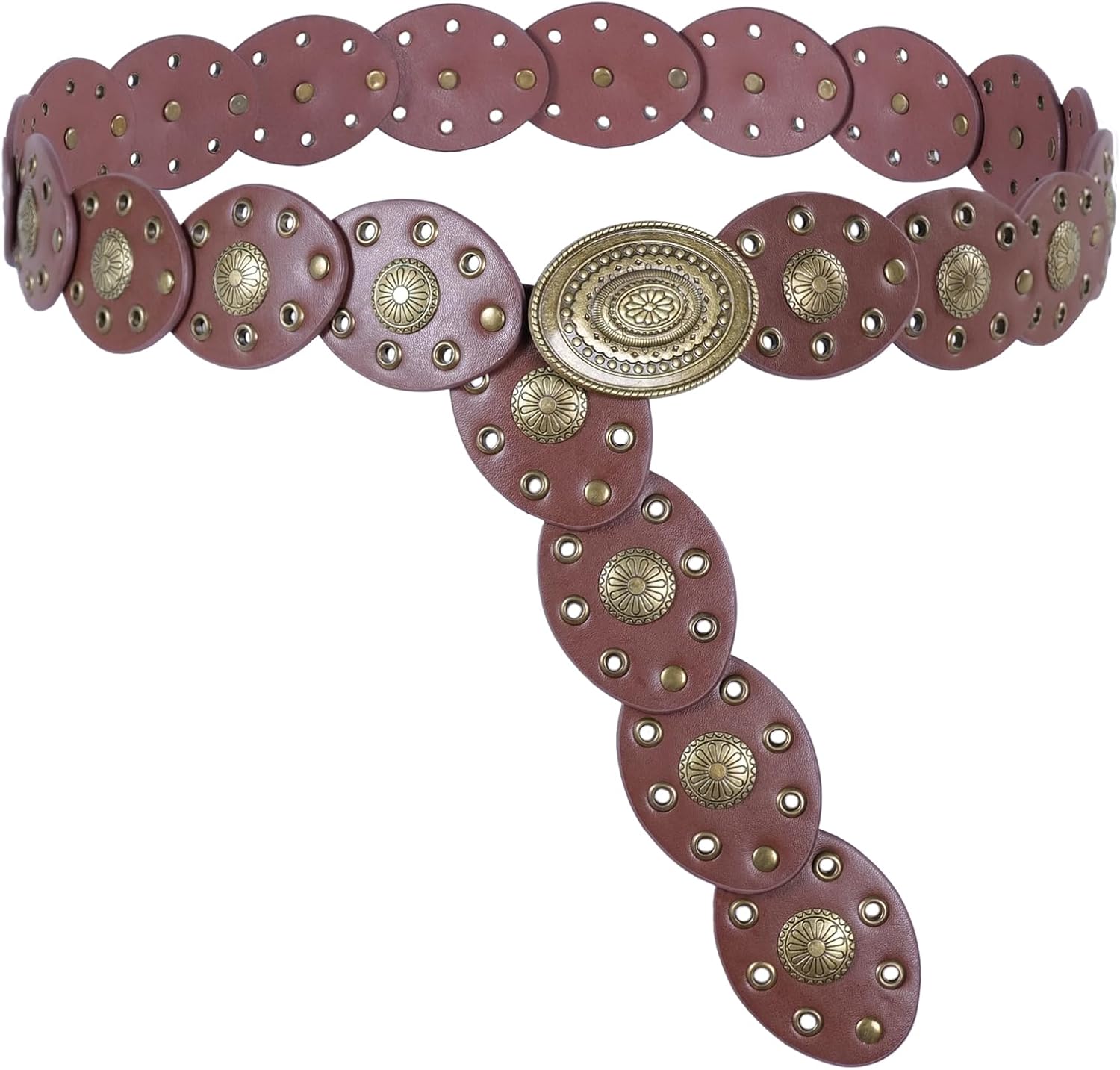 Leotruny Western Belts for Women Cowgirl: Carved Concho Country Design
