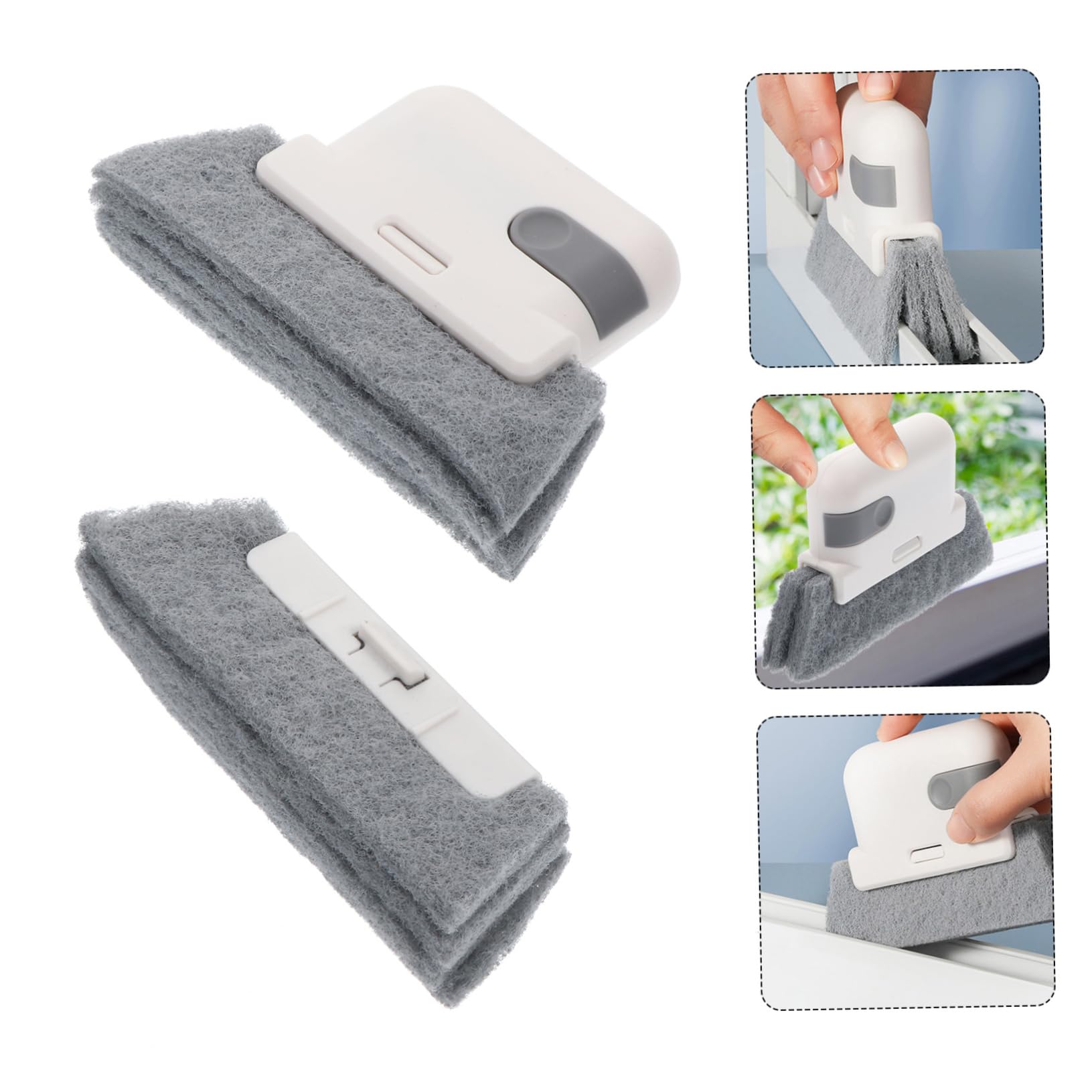 HAPINARY 1pc Window Groove Cleaning Brush Multi-Function Gap Cleaner Pp Scouring Pad Material Safe Gentle for Window Track Screen Cleaning
