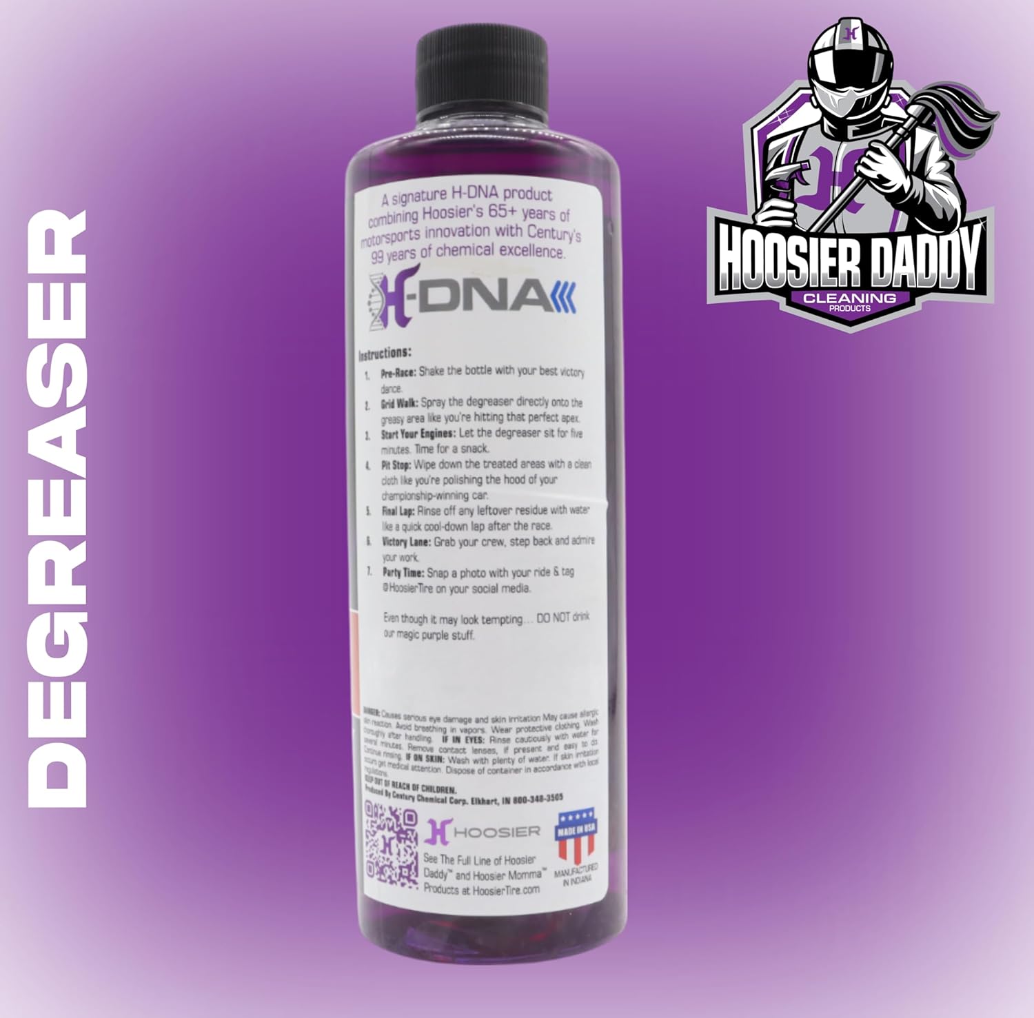 Hoosier Daddy 16oz Degreaser - Ultra-Tough Formula Destroys Grease, Oil, & Grime - Perfect for Cars & Garages + Air Freshener (3-Pack)