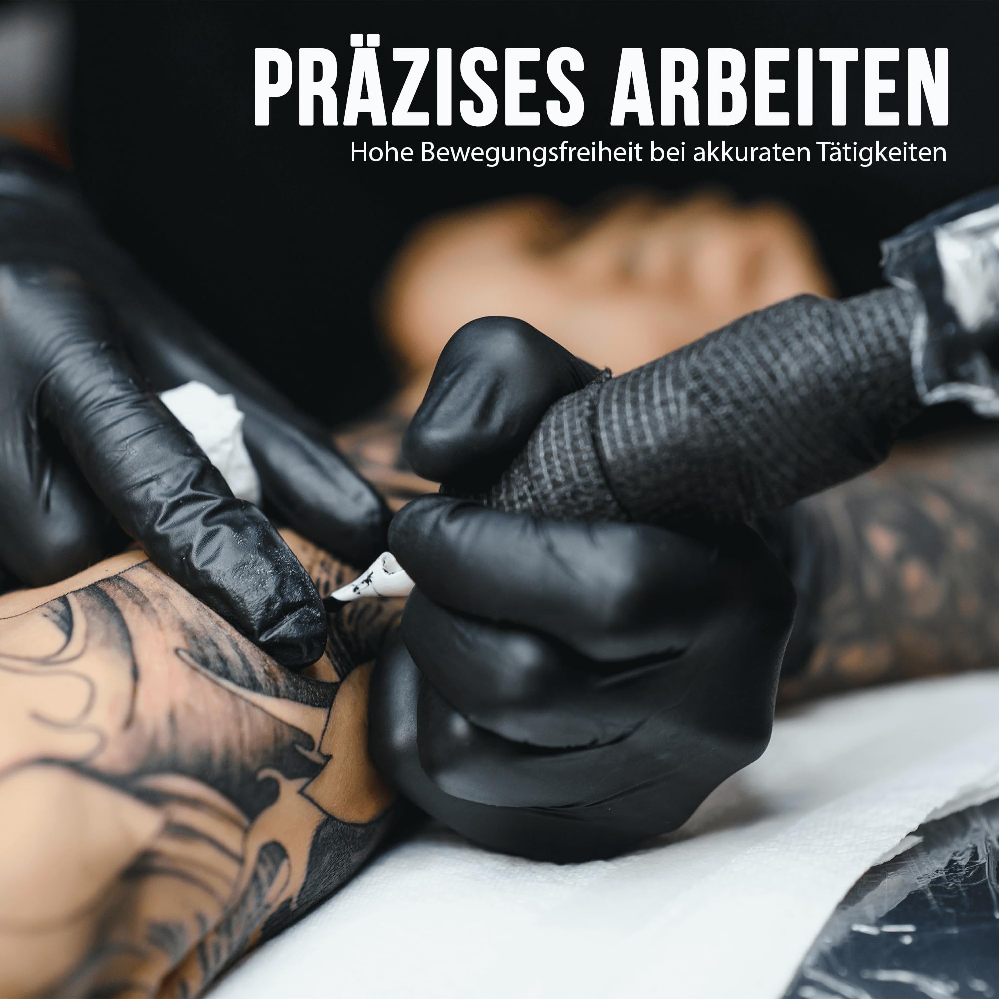 IEA Medical Einweghandschuhe schwarz M, 100 Stück – Nitrilhandschuhe puderfrei, latexfrei & lebensmittelecht | reißfeste Untersuchungshandschuhe (EN 455, EN 374, AQL 1,5) | Einmalhandschuhe