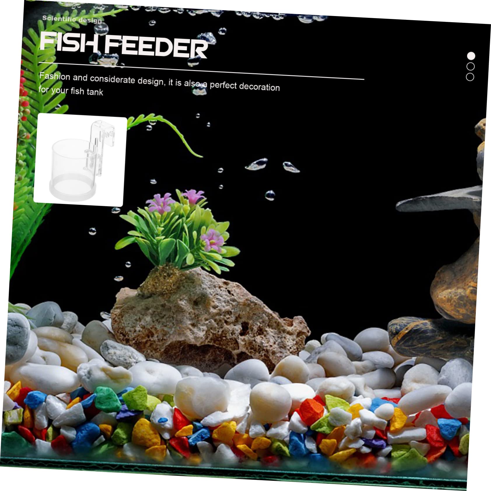 DOITOOL 4piezas Anillo Alimentación para Peces De Acuario Accesorio Ligero De Acrílico Diseño para Comida Flotante para Peces Tropicales y Camarones Compatible Agua Dulce y Salada