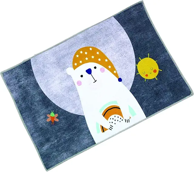 Zerbino Animale PARENCE - Tappeto Morbido 60x40cm con Orso Polare per Bambini e Adulti