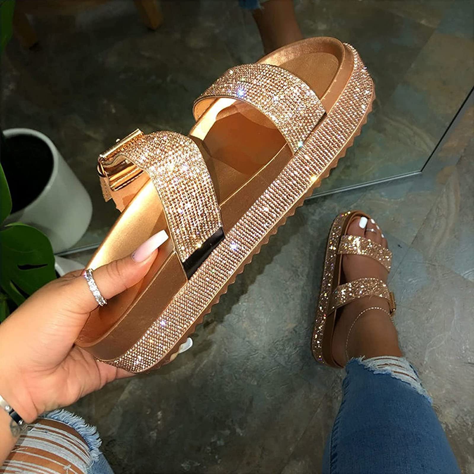 platform slippers ladies