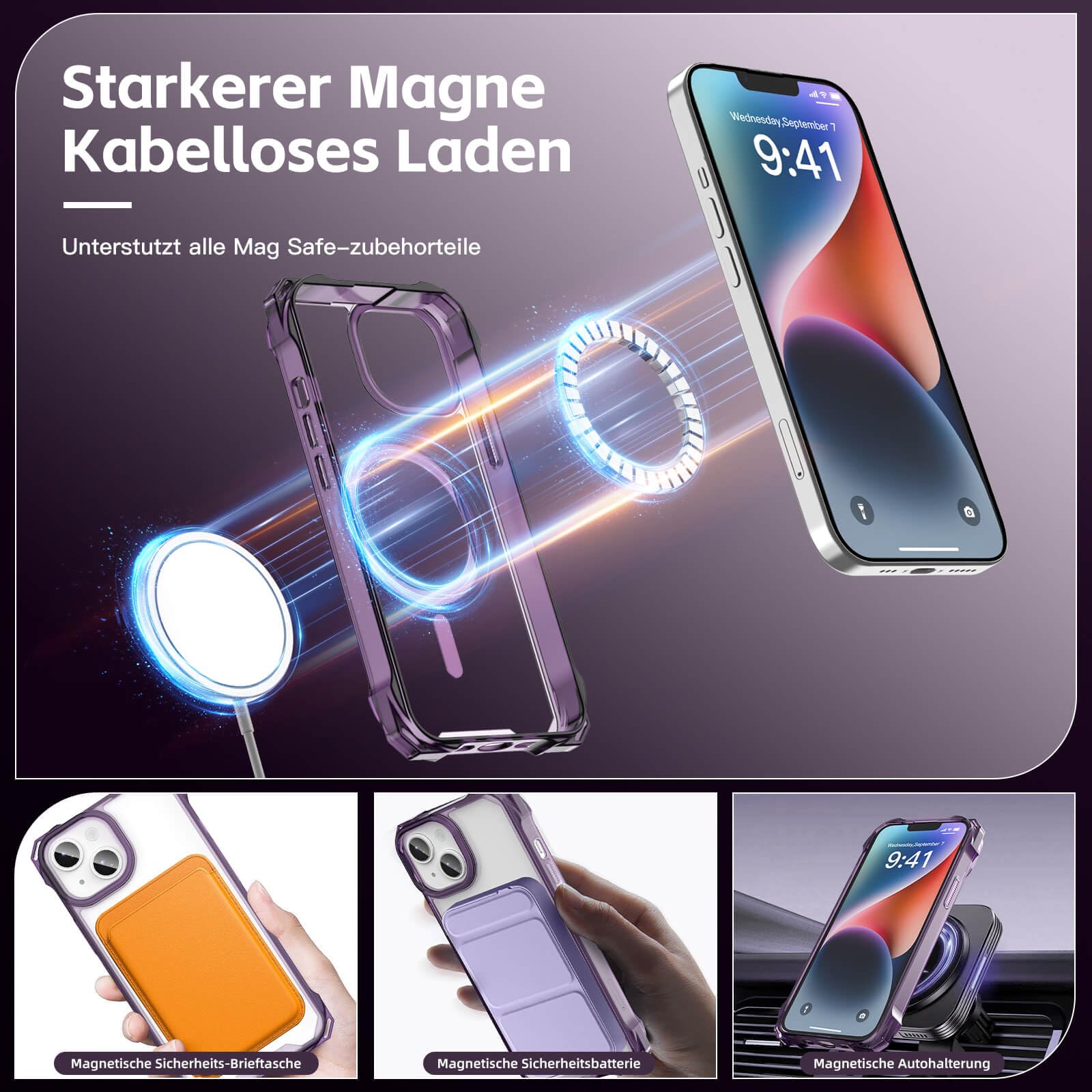 IPhone 17 Pro Hülle Mit Handykette & MagSafe - Komplettschutz In Orange