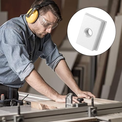 Miniatura 7 de 12 piezas M8 T-Slider para ranura en T, tuerca en T deslizante de aleación de aluminio roscada en T tuerca deslizante en T Bloque de tuerca