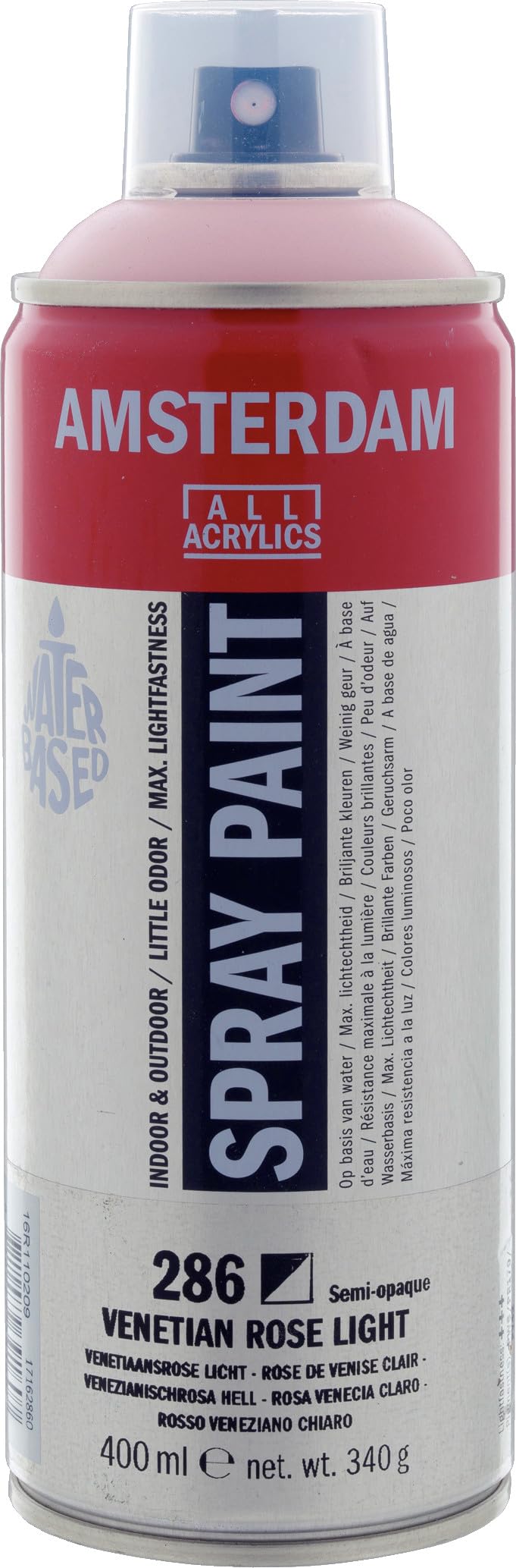 Amsterdam Spray Paint - 400 ml Venetian Rose Light 286 - Water-Based Formula - High-Quality Lightfast Pigments - Low-Odor & Solvent-Free - Perfect for Color Transitions & Even Layers