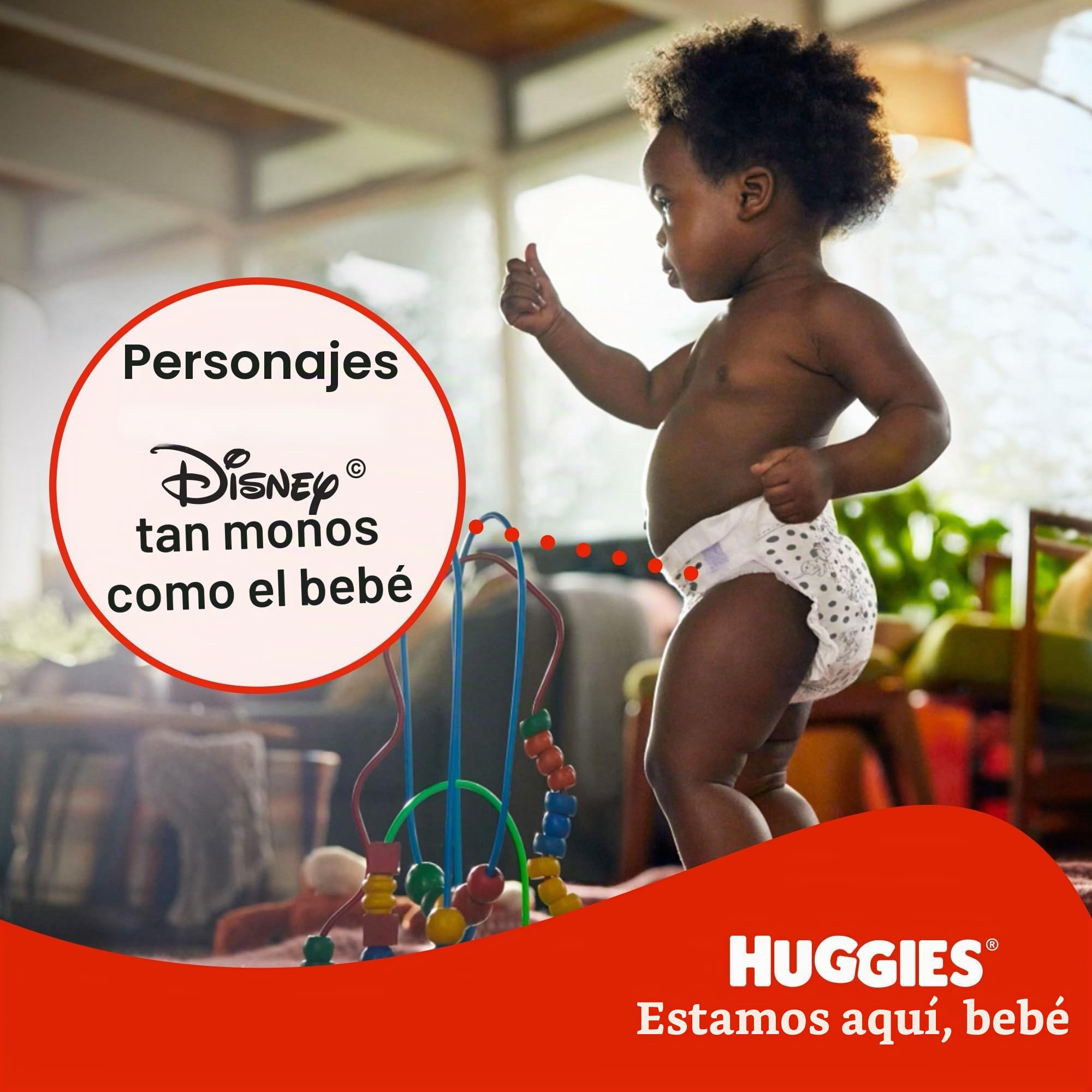 Huggies Little Movers Pañales para Bebé con Diseños Disney Talla 4 (7-18 kg), Comodidad para la Piel 24/7, 3 Packs de 50, Total 150 Pañales