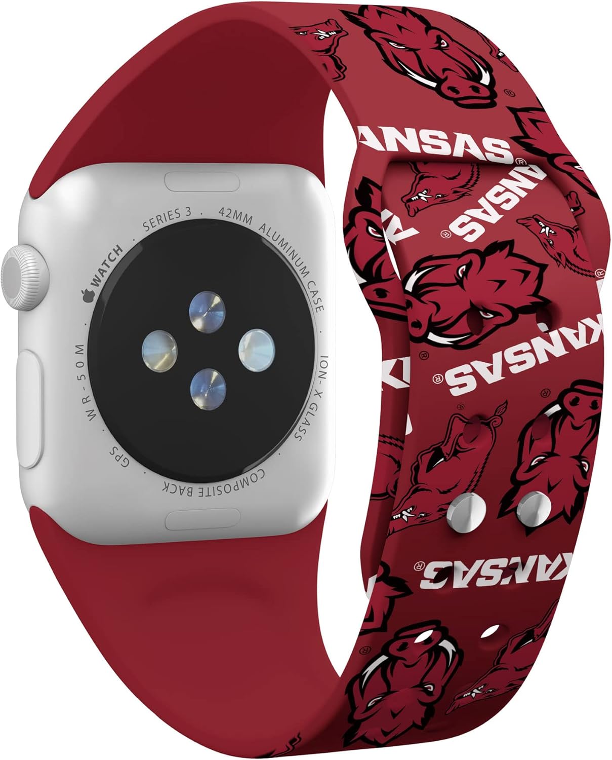 Affinity Bands Arkansas Razorbacks HD NCAA Watch Band Compatible with Apple Watch - All Series Apple Watch