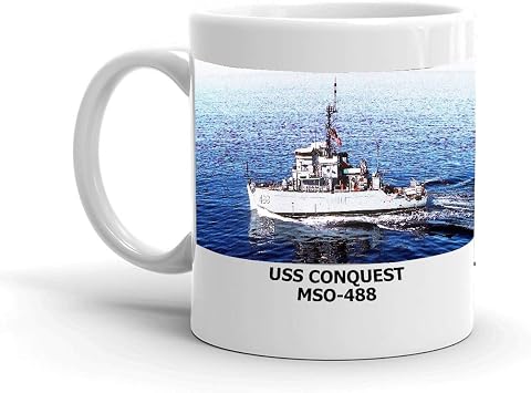 USS Conquest MSO-488 Coffee Cup Mug - 15OZ