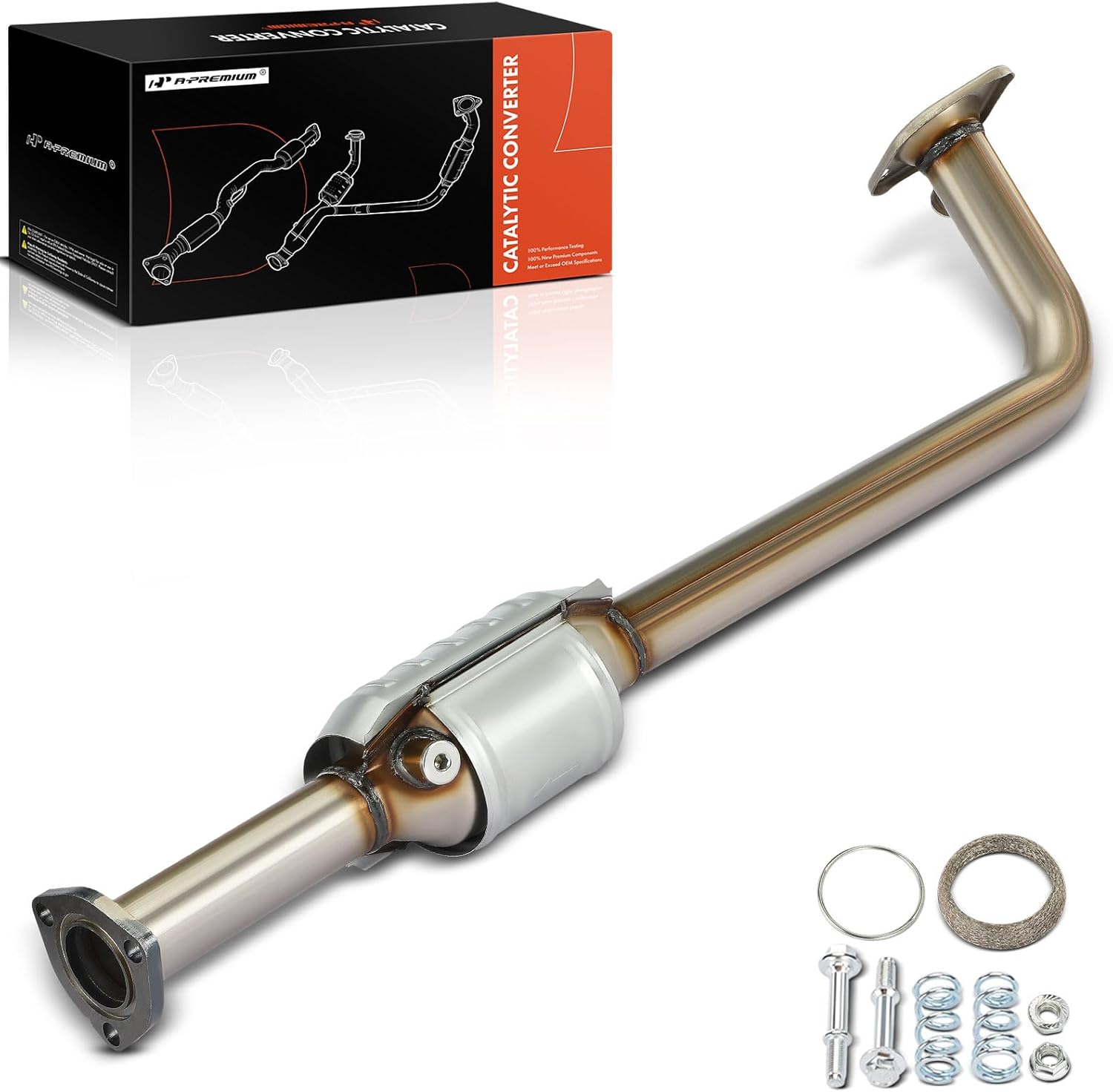 A-Premium Catalytic Converter Kit Direct-Fit Compatible with Honda Civic 2001-2005 & Acura EL 2001-2005, 1.7L, EPA Compliant
