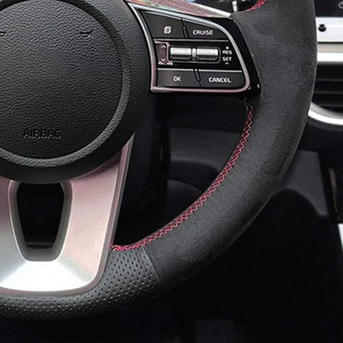 Miniatura 4 de GYZDOG Funda para volante de automóvil personalizada de piel de gamuza para Kia K5 Optima 2019 Ceed Ceed 2019 Forte Cerato AU 2018 Accesorios de