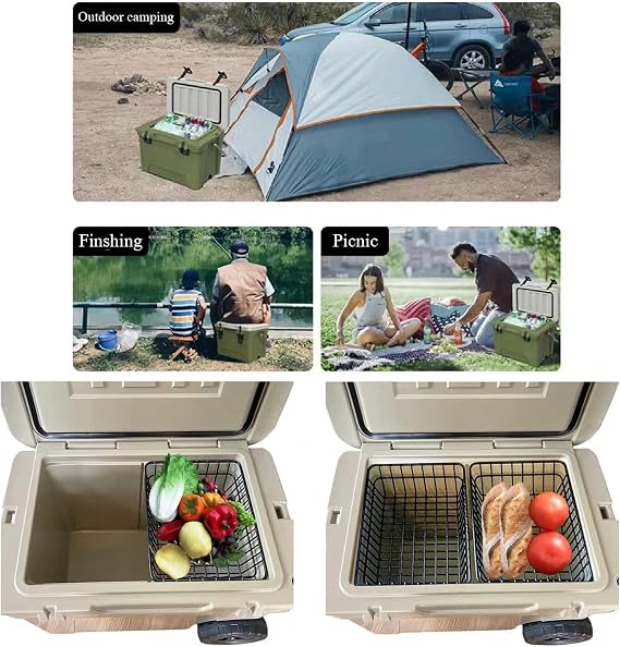 2-Pack Cooler Basket for Yeti Tundra Haul,Stays Food Chilled and Dry, Compatible with Other Cooler Accessories Cooler Locks, Cooler Dividers, Ice etc (Tundra Haul 2-Pack)