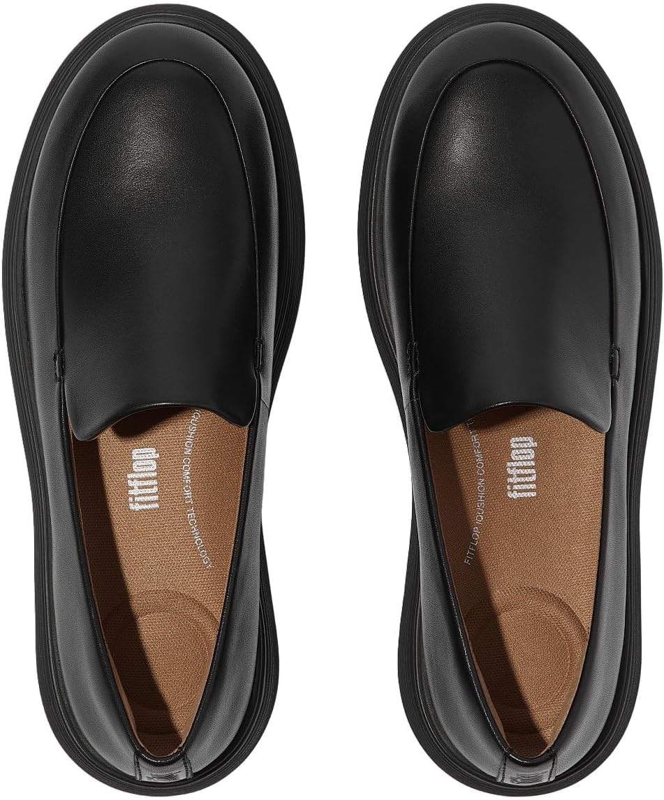FitFlop Women's Iq-Comff Leather Loafers | Lightweight Low-Top Shoes with Slip-Resistant Rubber Outsole & All-Day Cushioning - Image 3