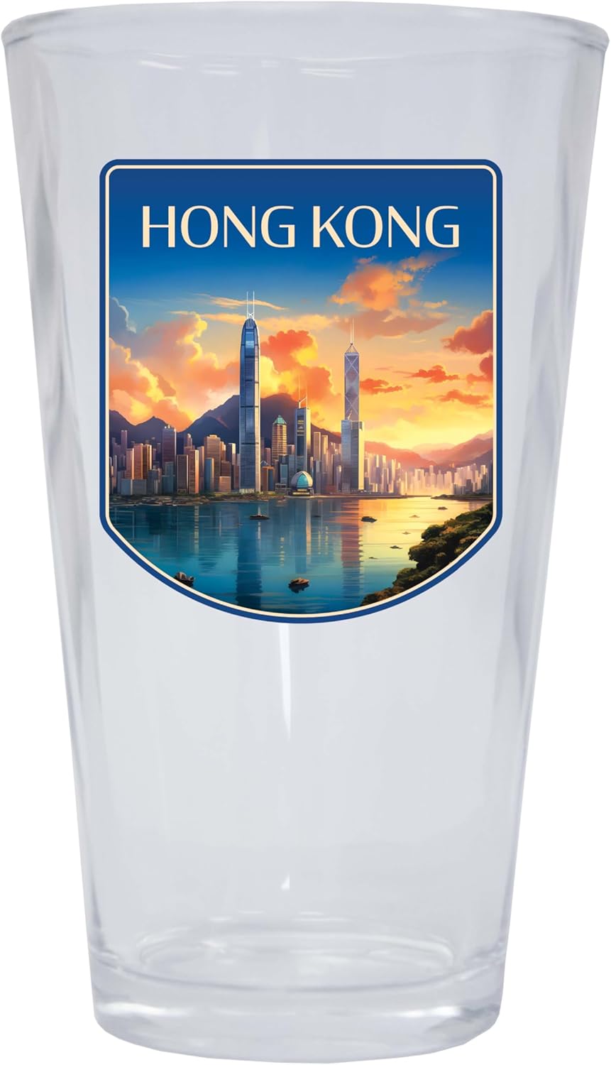 Vaso de Vidrio Hong Kong Design B 16 oz