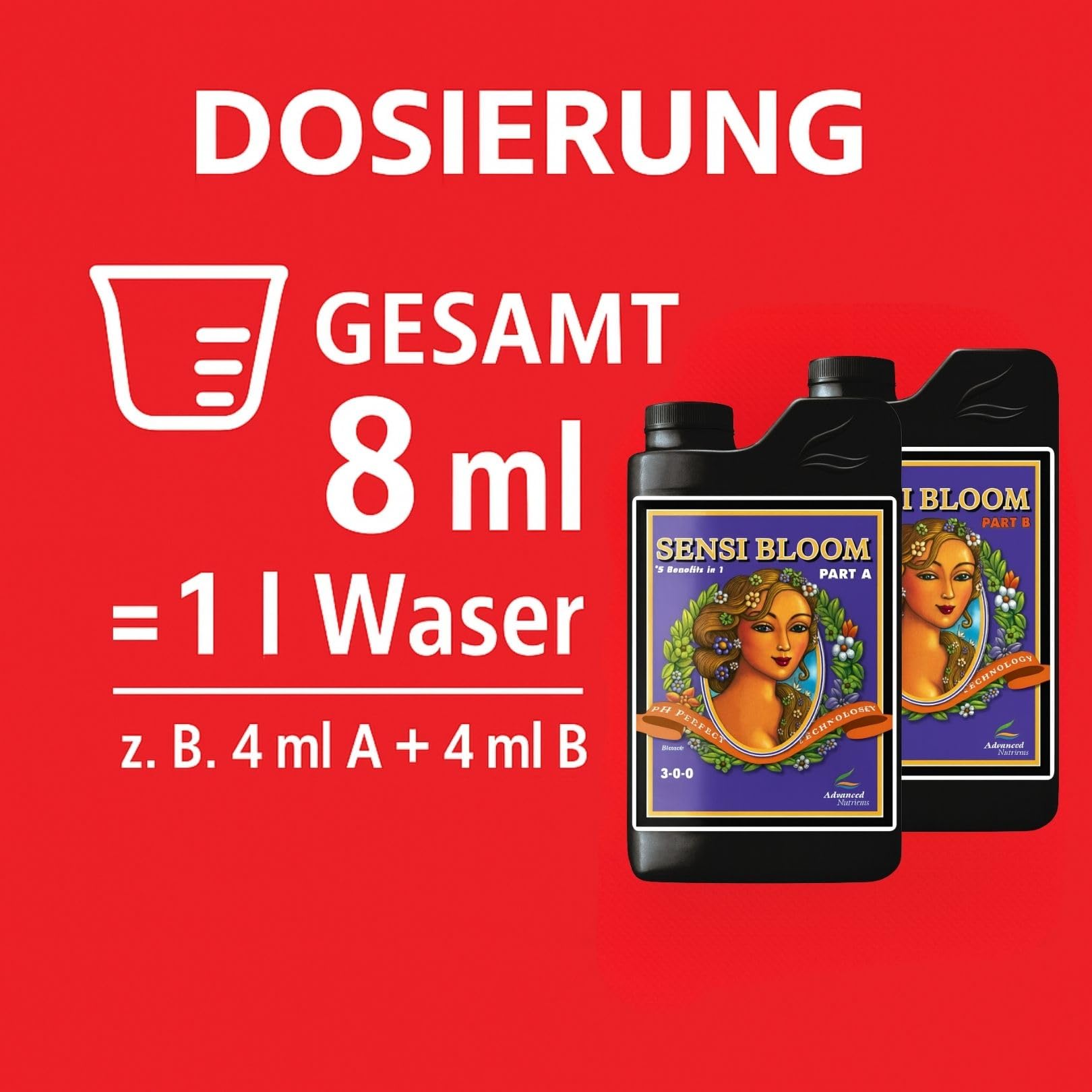 Weedness Advanced Nutrients pH perfect Sensi Bloom A&B 5 Liter - NPK Dünger Grow Anbau Indoor Erde Flüssigdünger Organischer Bio