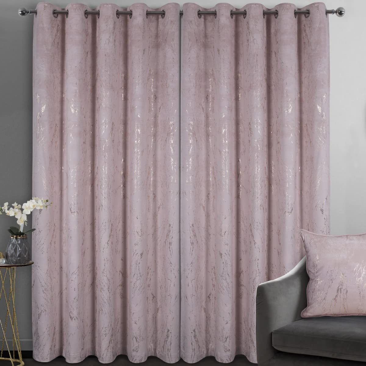 JIAXINYUAN Cortina Opaca De Terciopelo Lila De 52 X 63 Pulgadas, Cortina Con Ojales Para Dormitorio, Sala De Estar, Cortinas De Terciopelo De Lujo Suave