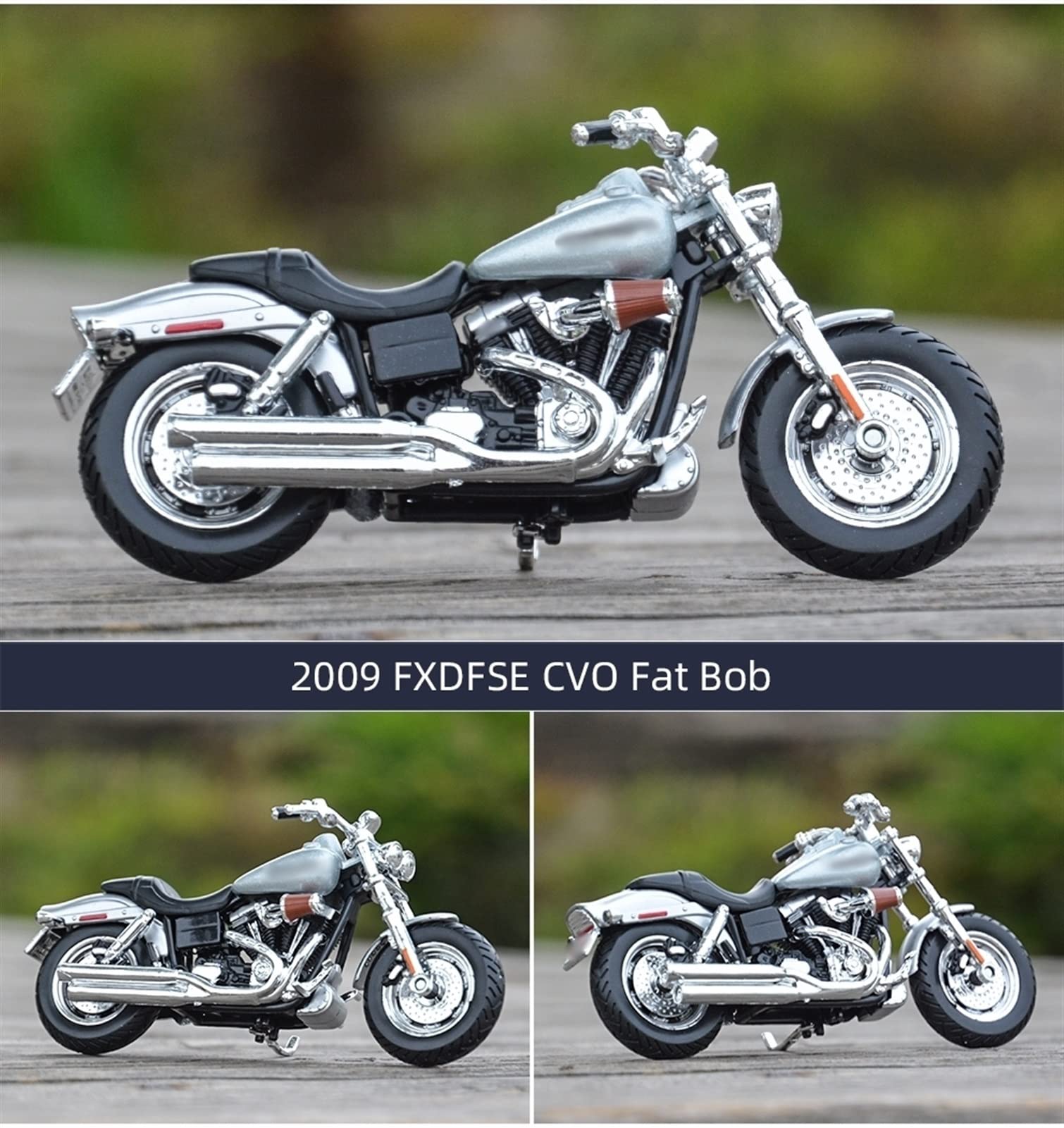 1:18 per H&Arley FXDFSE CVO Fat Bob 2009 Die Cast Veicoli da Collezione Hobby Giocattoli Modello di Moto