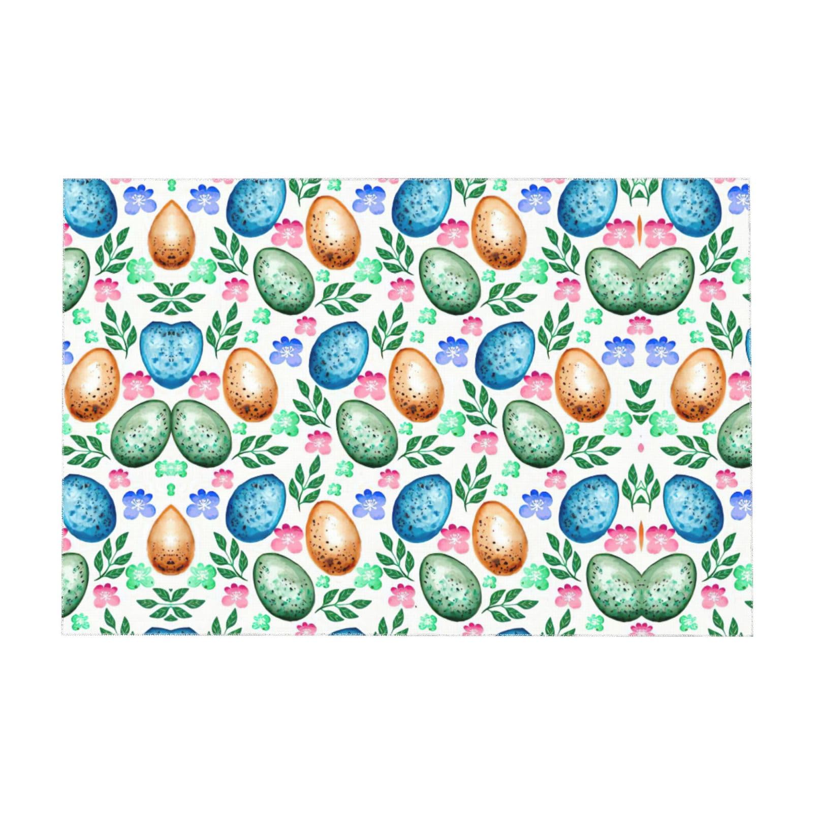 Mantel francés con estampado de huevos de Pascua para mesas rectangulares, mantel para comedor, Acción de Gracias, decoración de cocina