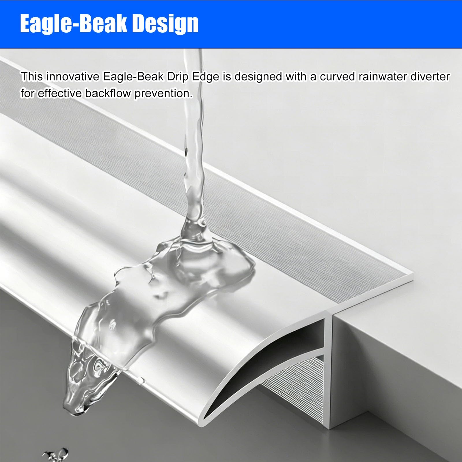 Paquete De 1, 2, 3 O 4 Unidades De Perfil Vierteaguas Plateado para Pared; Protector Universal De Instalación con Cemento para Puertas; Tira | 4pack-4m/13.1ft,50mm-2in