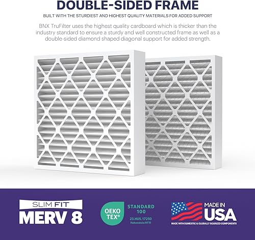 Miniatura 148 de BNX TruFilter MERV 13 - Filtro de aire para horno de CA de 20 x 20 x 1 pulgadas (paquete de 4) - Fabricado en Estados Unidos - Filtros de aire