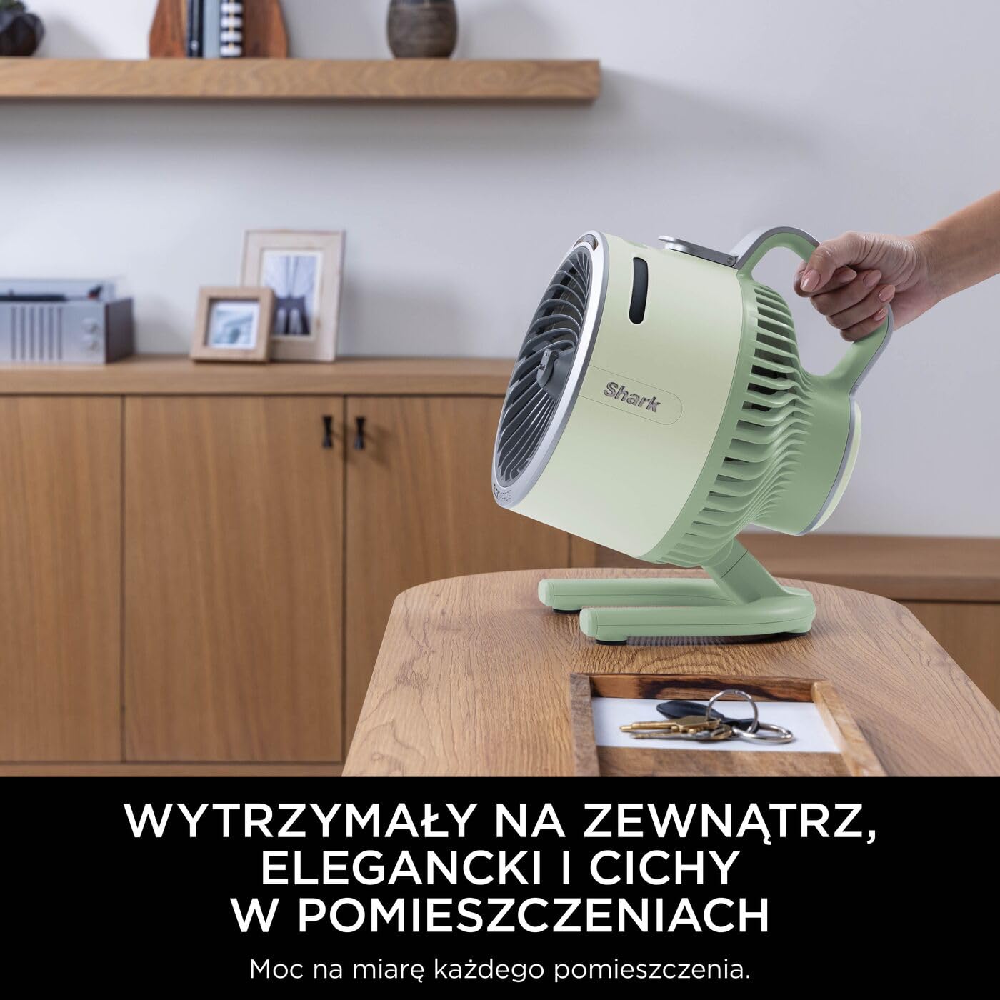 Shark FlexBreeze HydroGo – mocny wentylator przenośny z mgiełką, wewnątrz i na zewnątrz, cichy i trwały, przewodowy i bezprzewodowy, kompaktowy i lekki, 5 poziomów prędkości, Miętowy FA050EUGN | Chłodzenie wewnątrz i na zewnątrz, ciche i trwałe, przewodow