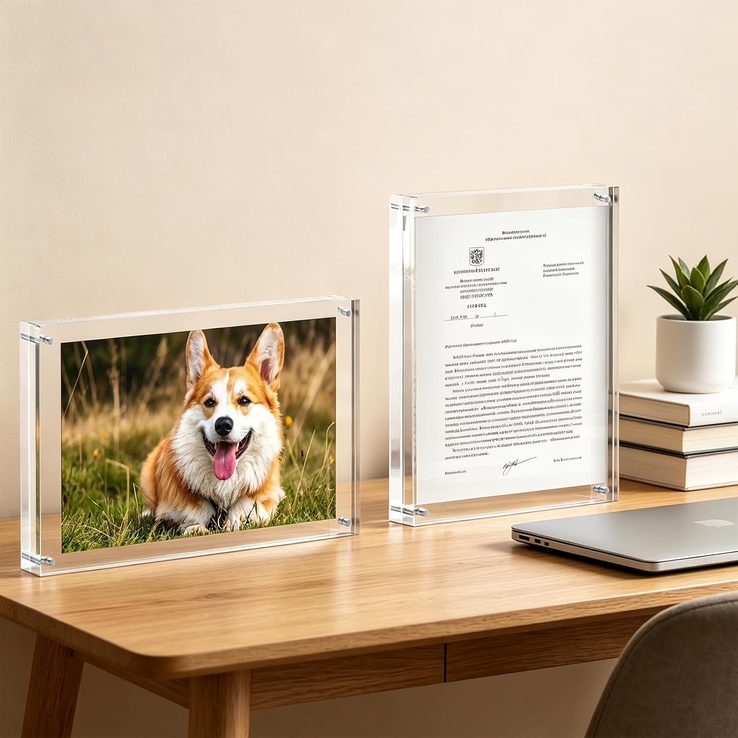 8.5x11 Acrylic Picture Frame, 20mm Clear Certificate Document Display Frame