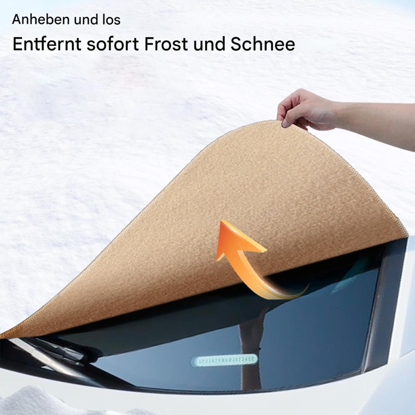 Housse Pare-brise Neige pour Voiture Imperméable Cuir PU Anti-Poussière