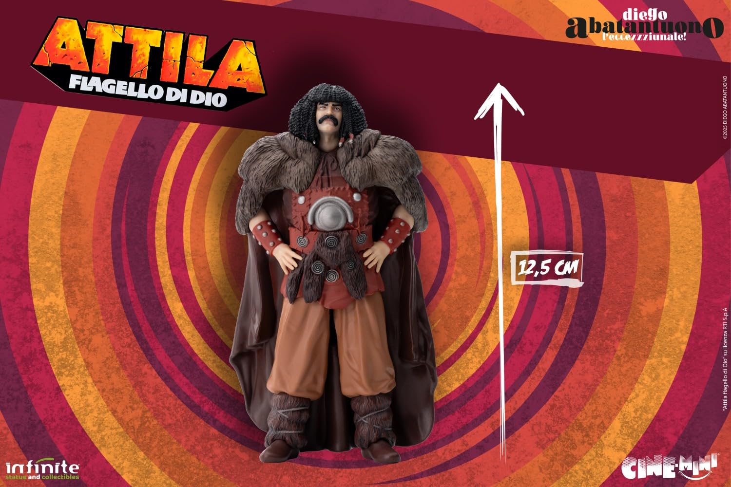 Infinite Statue DIEGO ABATANTUONO 3 - Scena Film ATTILA IL FLAGELLO DI DIO Statua Figura da Collezione in PVC Serie Cine-Mini - altezza 12cm (ATTILA)