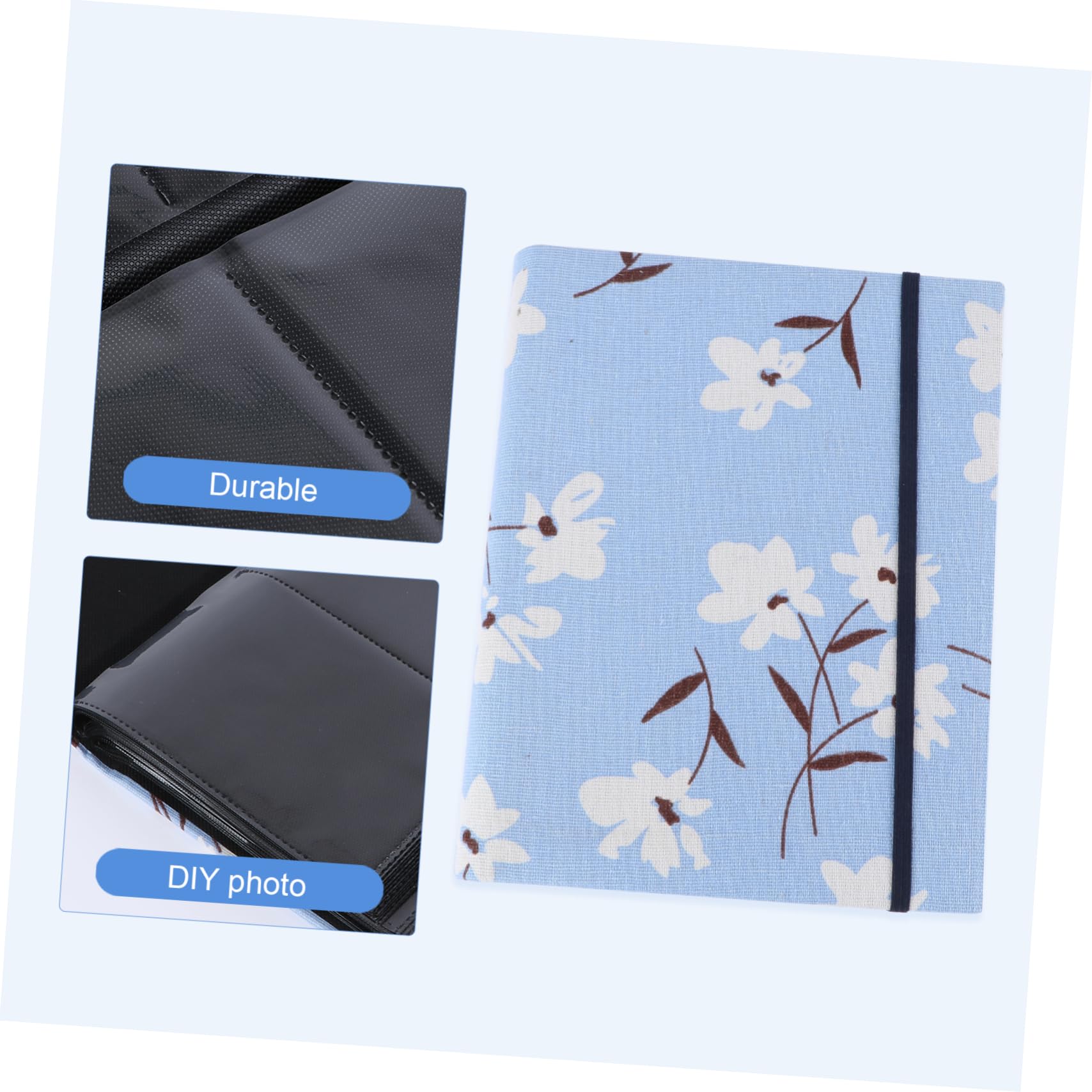 GOOHOCHY Leaves Pattern Photo Album Cloth Insert Type and Lightweight for Anniversaries Birthdays Weddings and Holidays Style