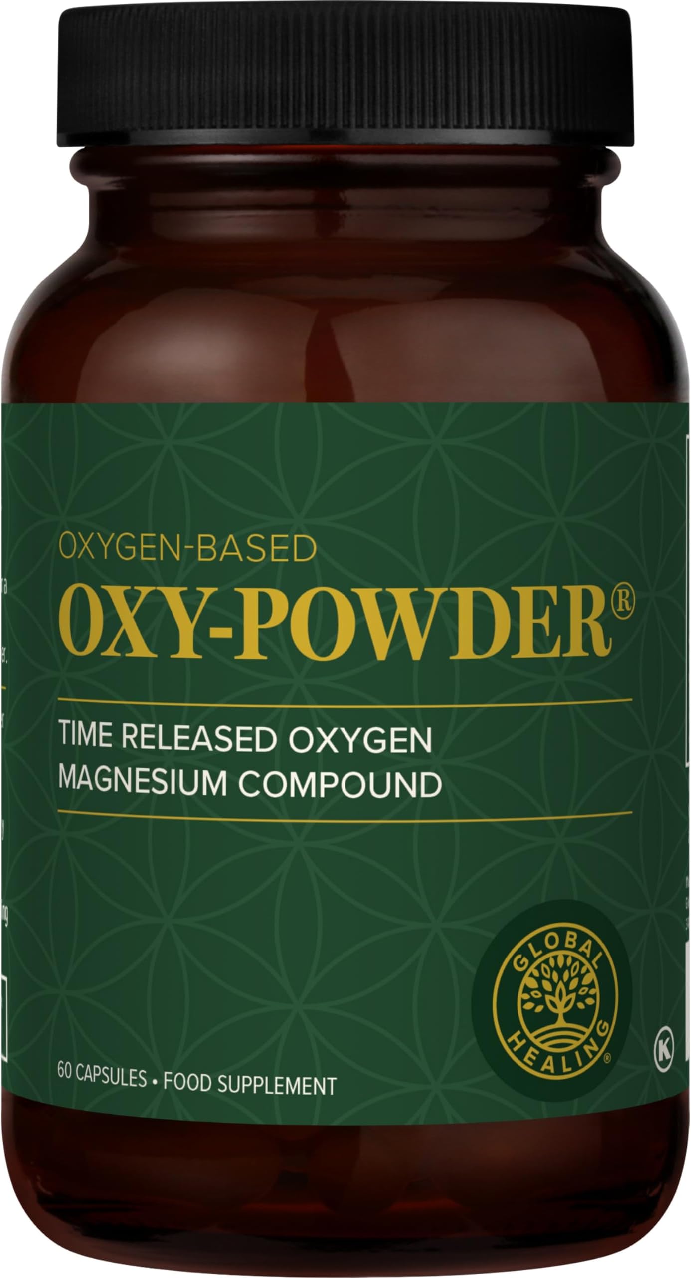 Global Healing Oxy-Powder Time-Released Oxygen Magnesium Compound - Colon Cleanse for Bloating & Occasional Constipation Relief - Detox Supplement for Adult Men & Women - 60 Capsules
