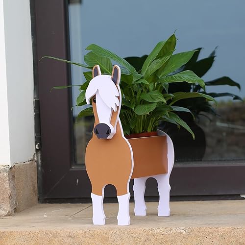 Miniatura 6 de Regalos de caballo para mujeres, decoración de caballo de cumpleaños o Navidad, maceta de caballos, macetas de animales lindas para jardín al aire