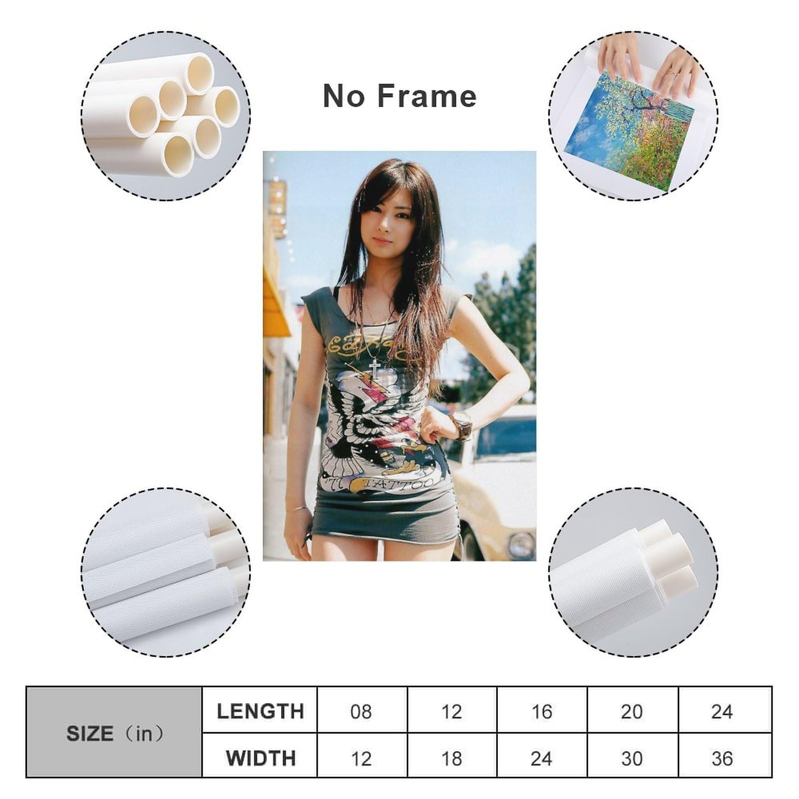 Amazon.co.jp: 北川景子 写真ポスター (17) プリント キャンバス 絵画