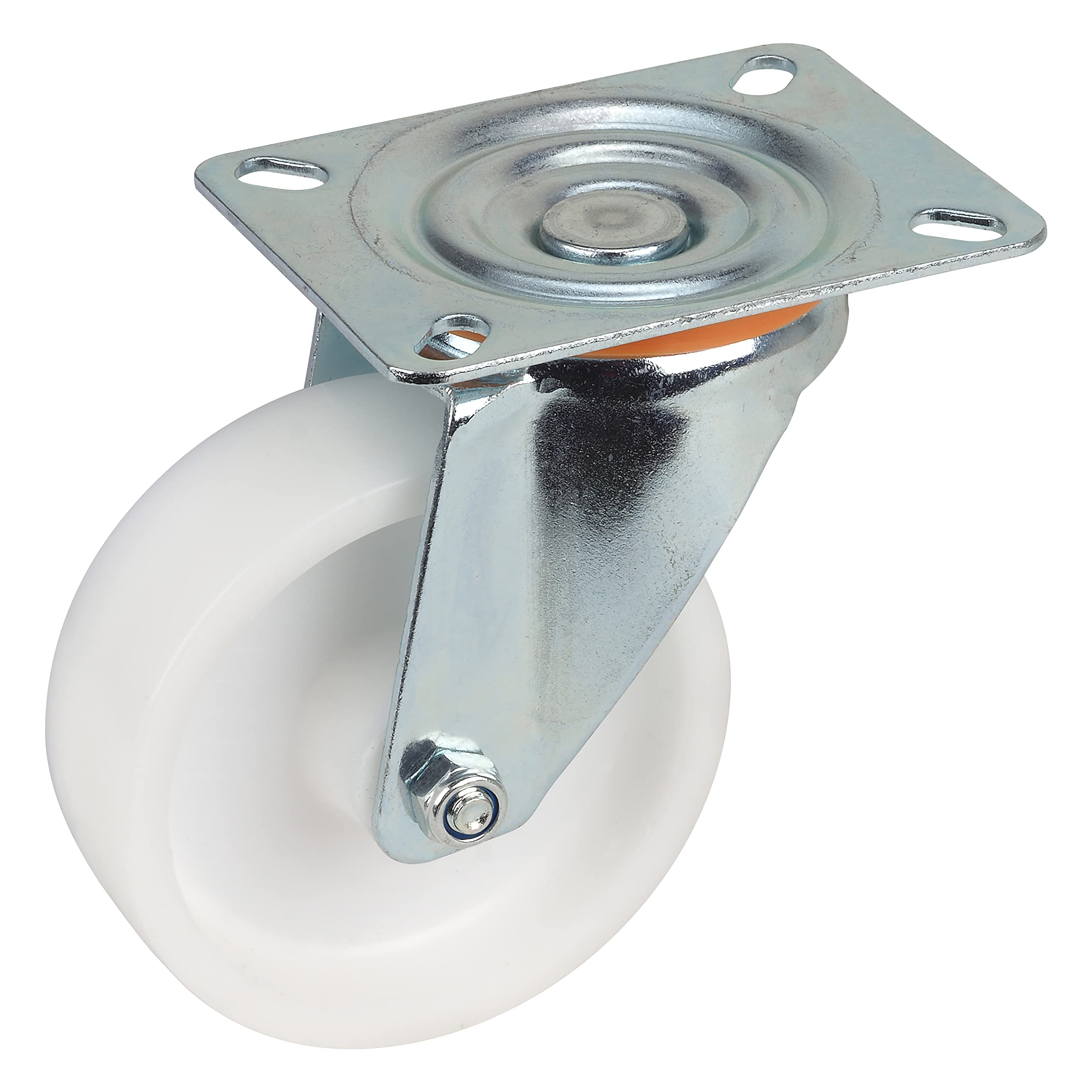 Dörner + Helmer Juego 4 ruedas giratorias 100 mm polipropileno placa 100x85 mm capacidad carga 450 kg