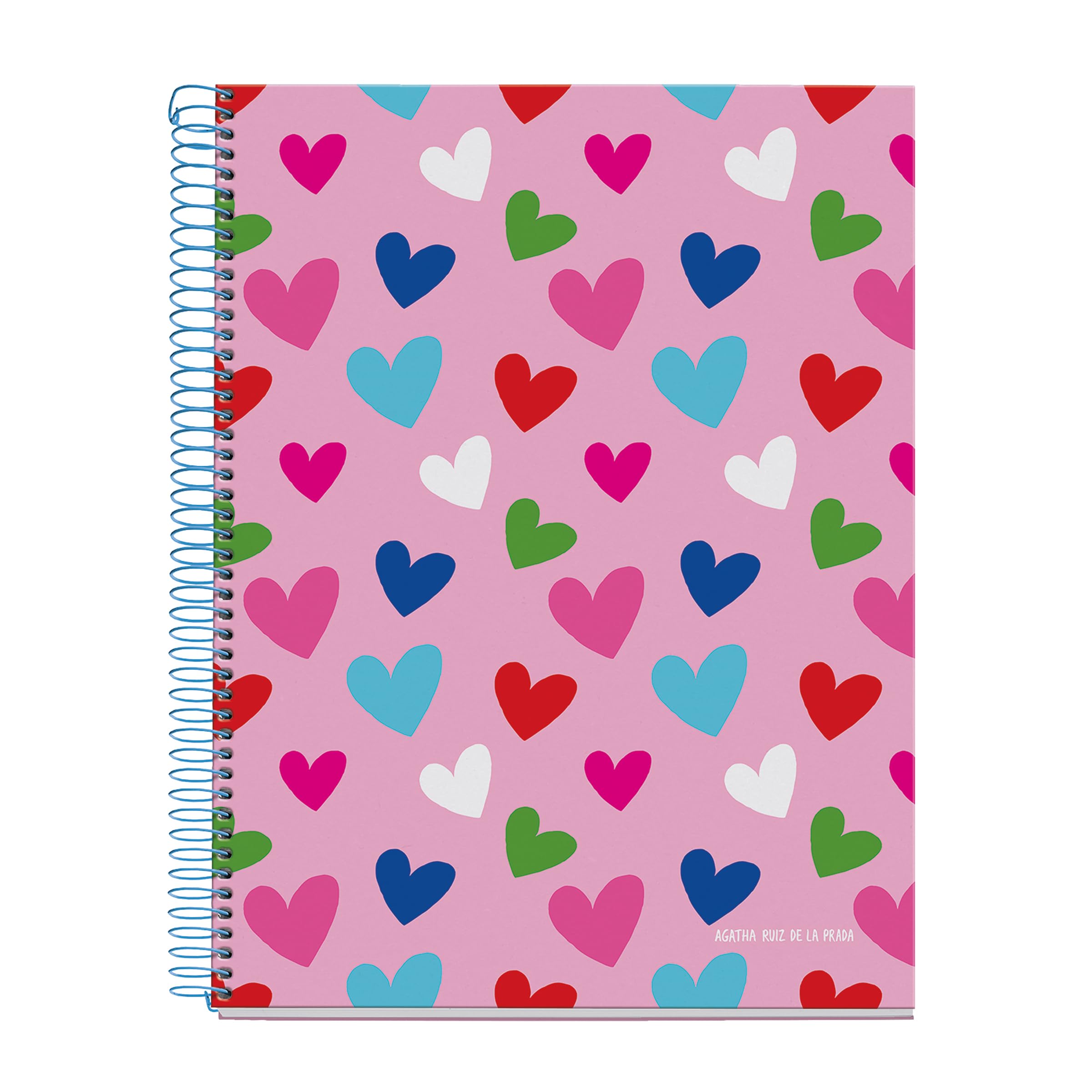 Miquelrius A4 Notebook Ruled 7 mm Hardcover Notebook A4 120 Sheets Micro-Perforated Notebook A4 with 4 Colours for Organizing Extra Opaque Paper 70gsm 4 Holes for Filing